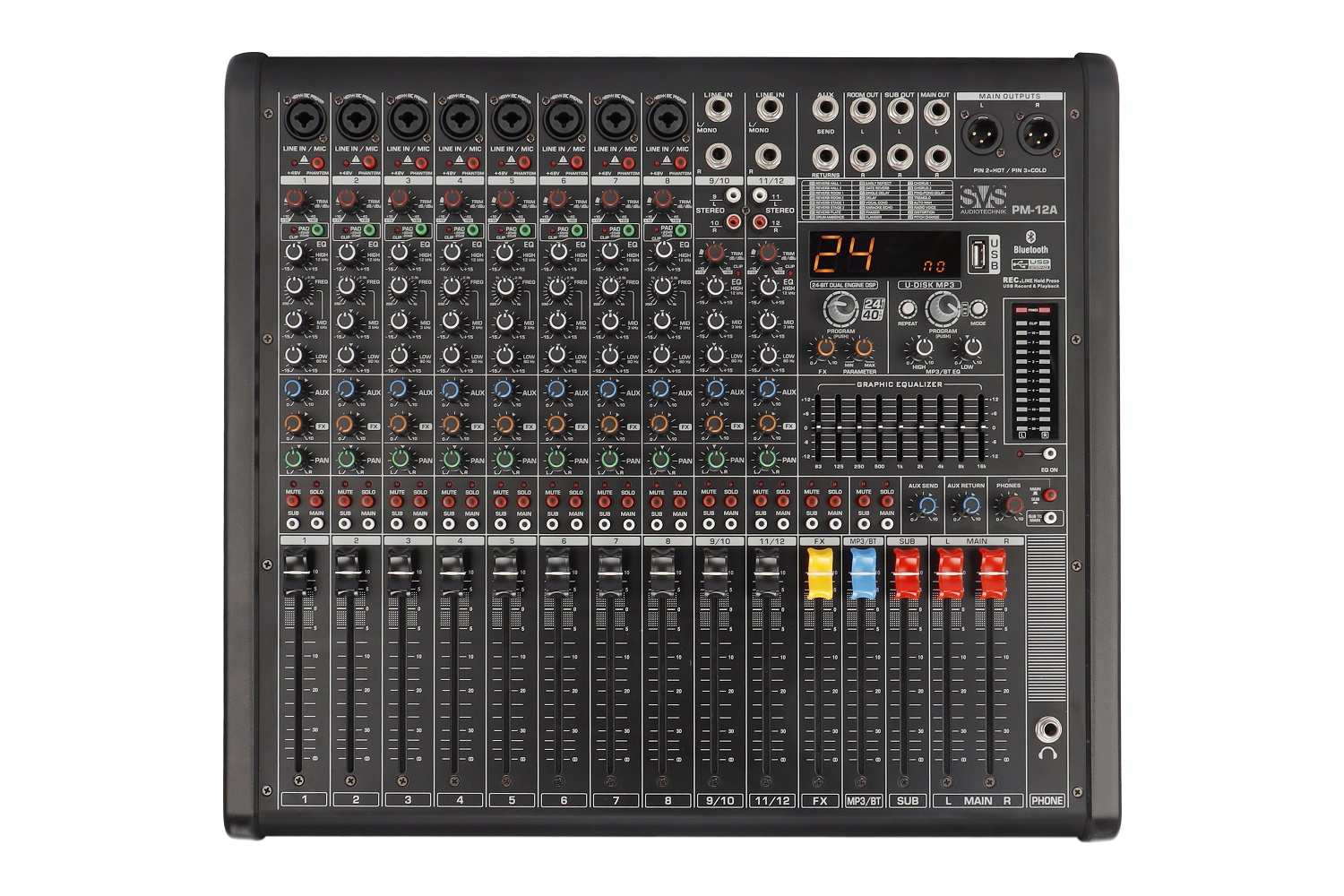 SVS Audiotechnik mixers PM-12A Активный аналоговый микшерный пульт, 12-канальный в Нижнем Новгороде